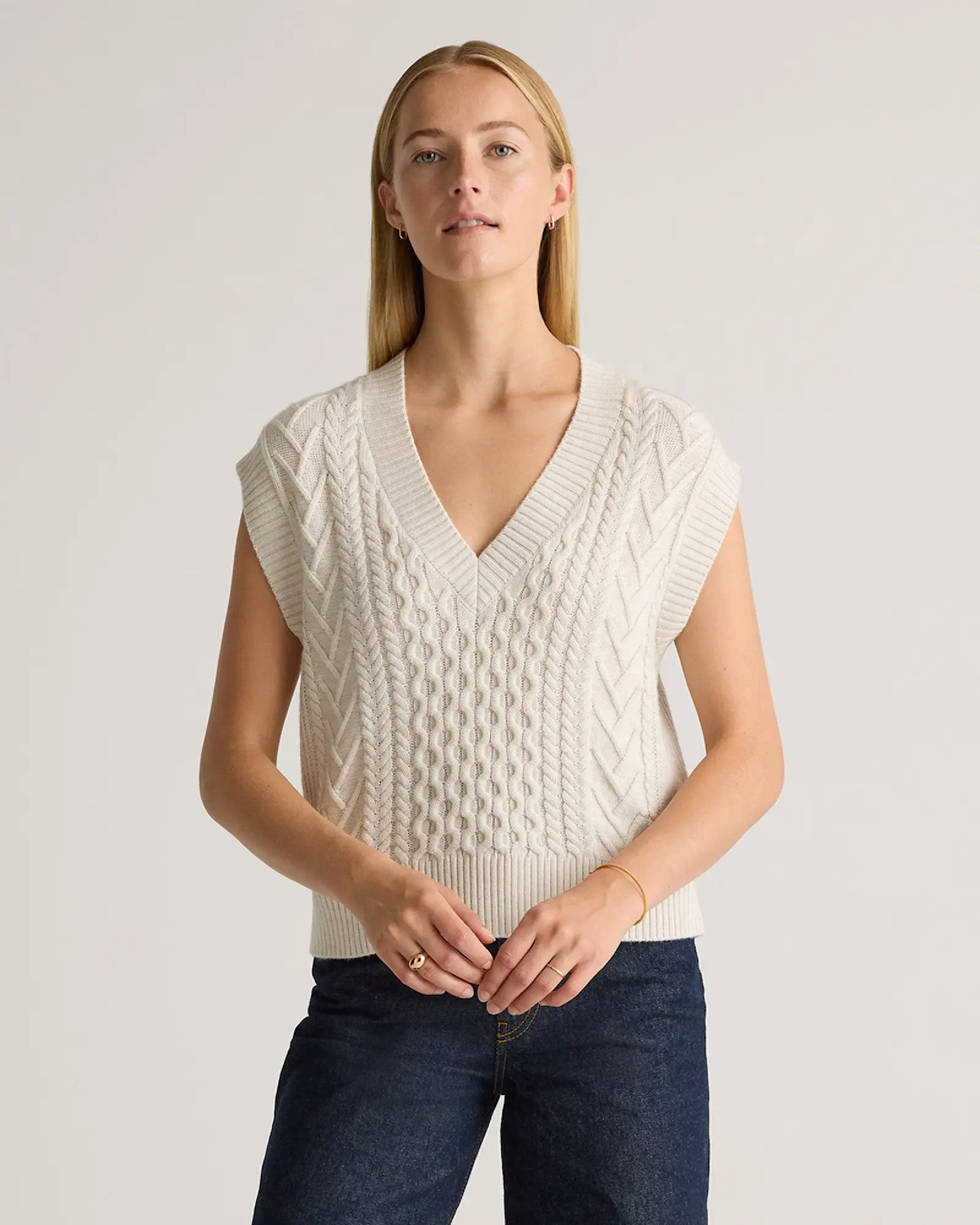 Australian Merino Wool Cable Sweater Vest | Quince