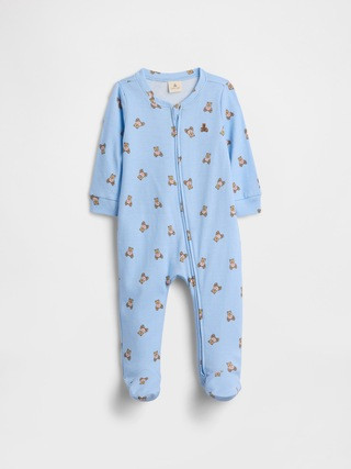 Baby Print Two-Way Zip One-Piece | Gap Factory