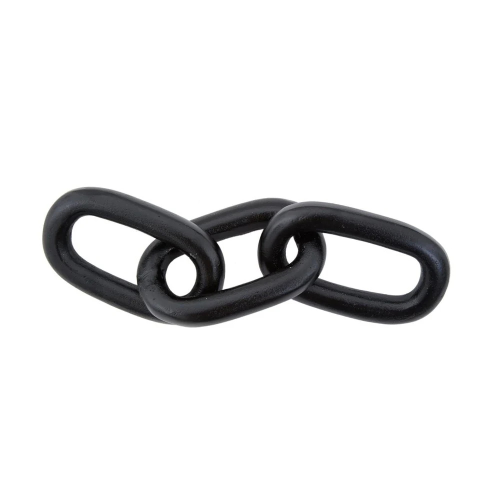 Olivia's Paton Alum Large Chain Sculpture in Black | Olivia's