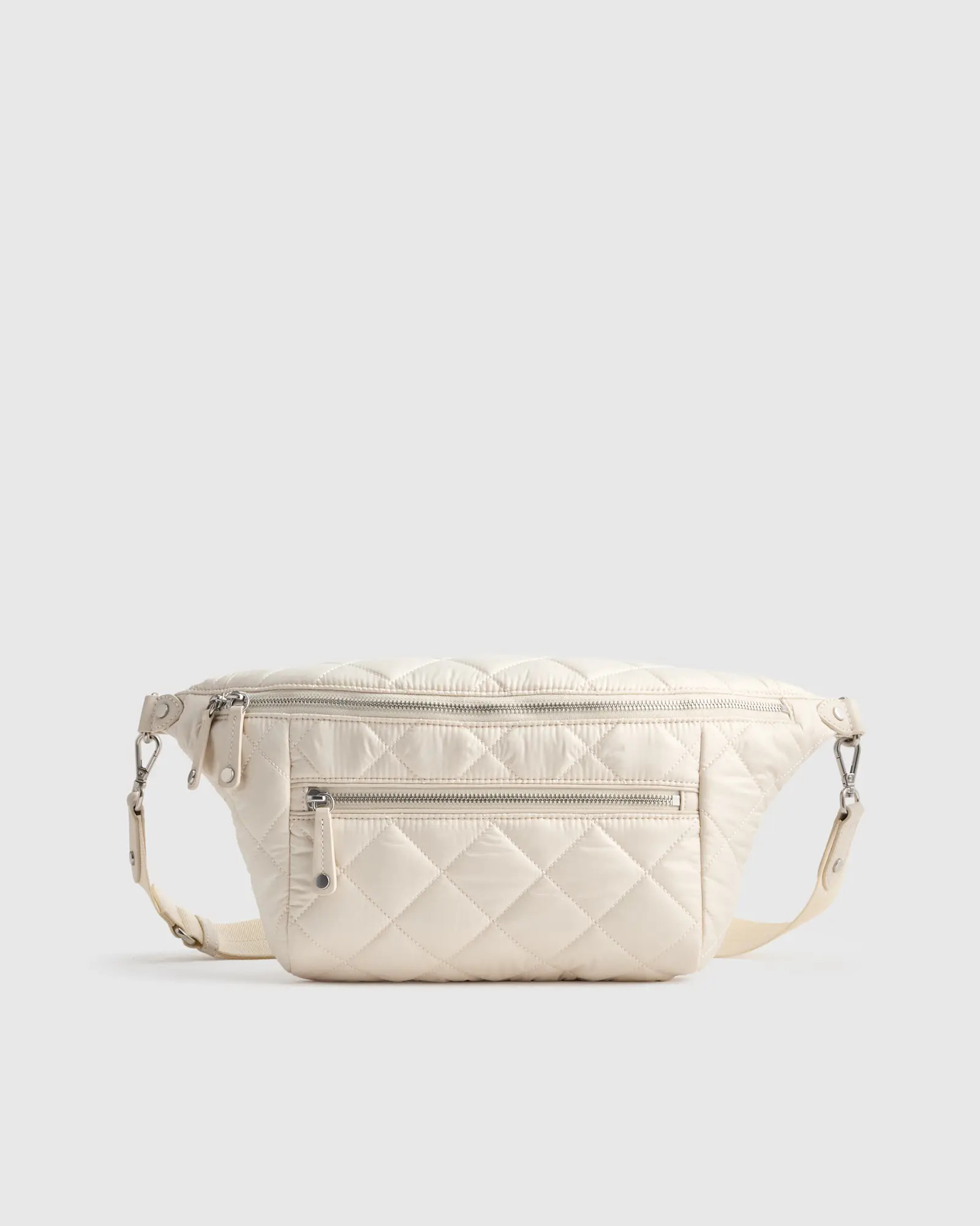 Transit Quilted Sling Bag in Linen White | Quince