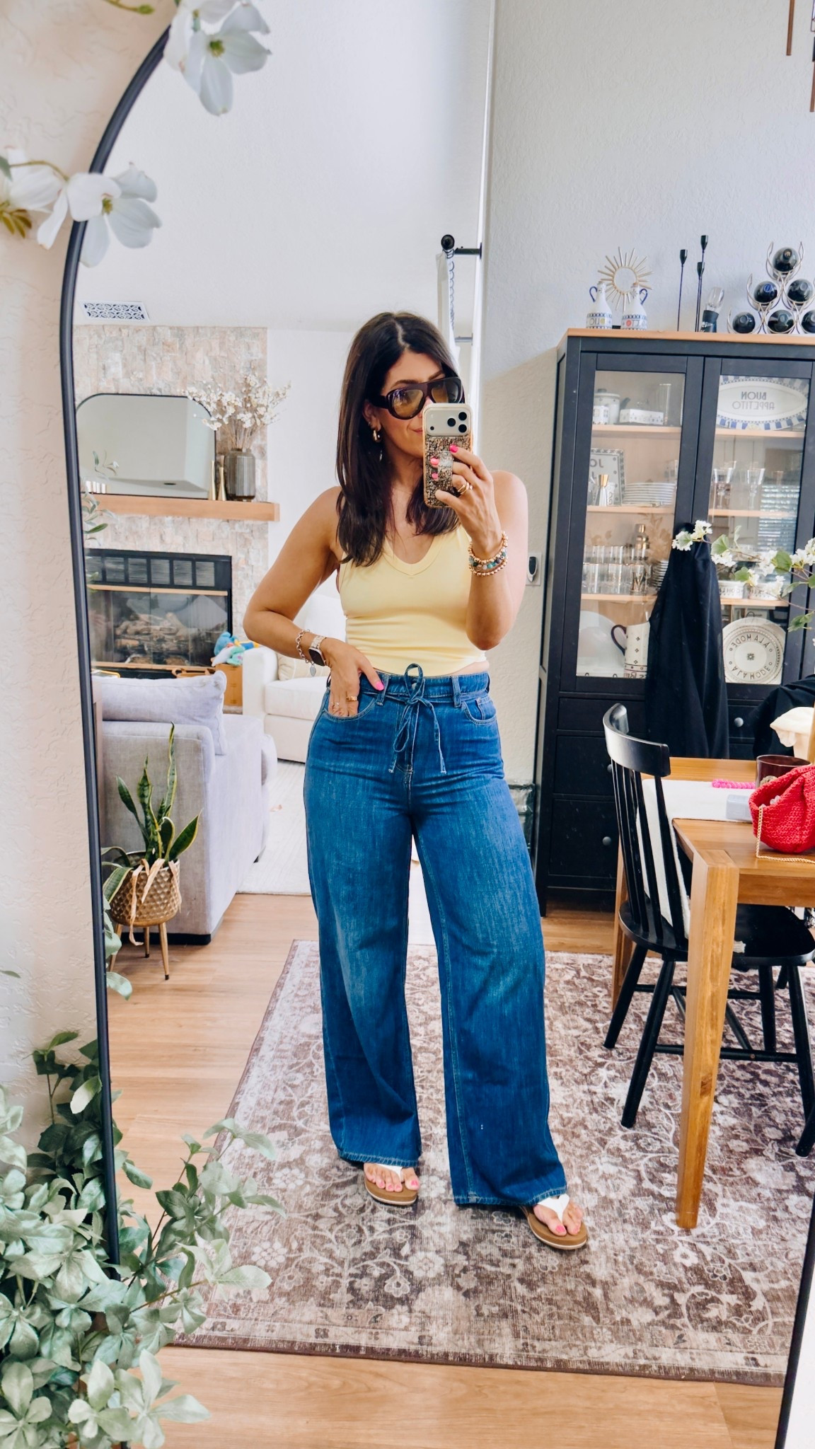 Ootd to run errands 
Bra top-medium
Tie waist jeans - 8


#LTKSaleAlert #LTKMidsize #LTKTall