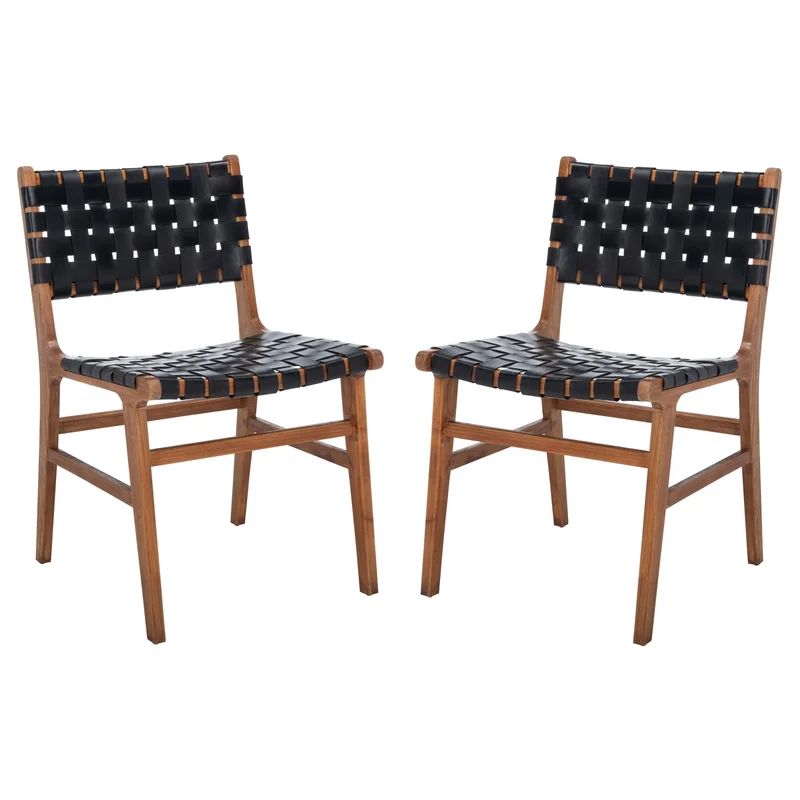 Hunter Leather Upholstered Side Chair (Set of 2) | Wayfair North America