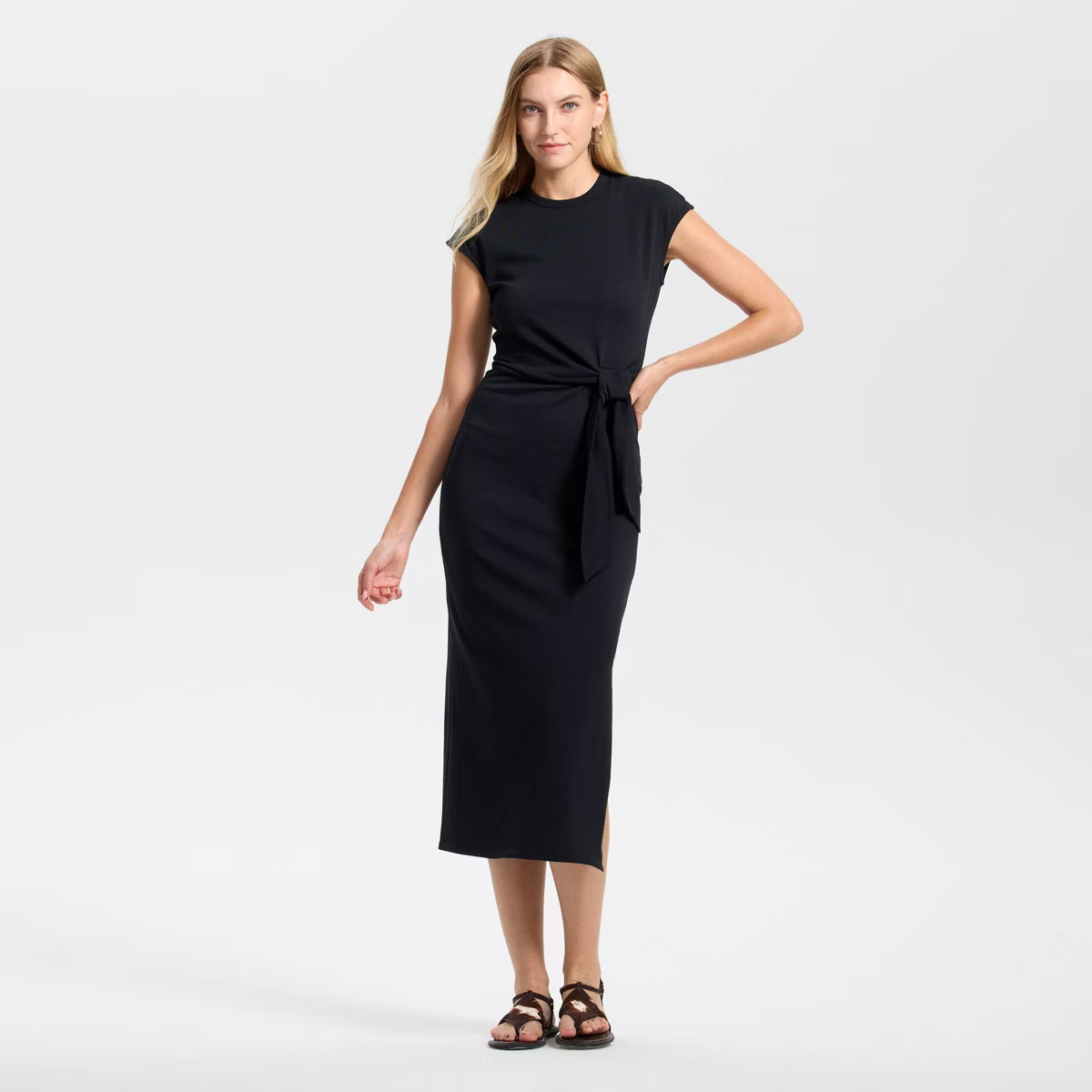 Women's Short Sleeve Side Knot Maxi Bodycon Dress - Universal Thread™ | Target