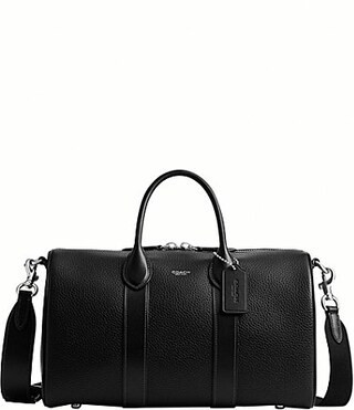 COACH Compass Pebble LeatherRefined Calfskin Leather Duffle Bag - Black | Dillard's