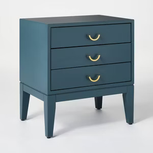 Quail Hill 3 Drawer Nightstand Mount Blue - Threshold™ designed with Studio McGee | Target