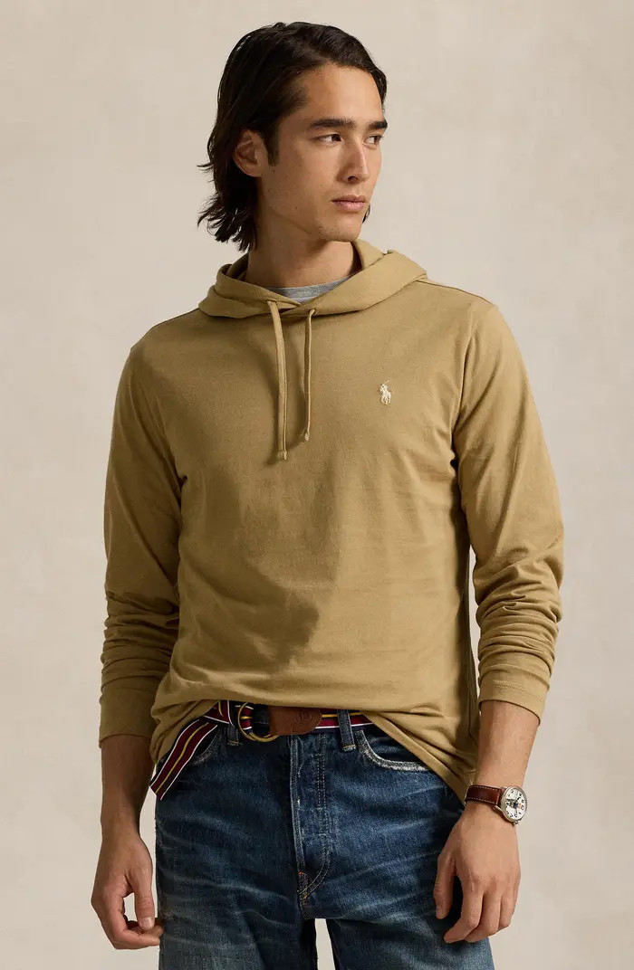 Polo Ralph Lauren Long Sleeve Hooded Cotton T-Shirt | Nordstrom | Nordstrom