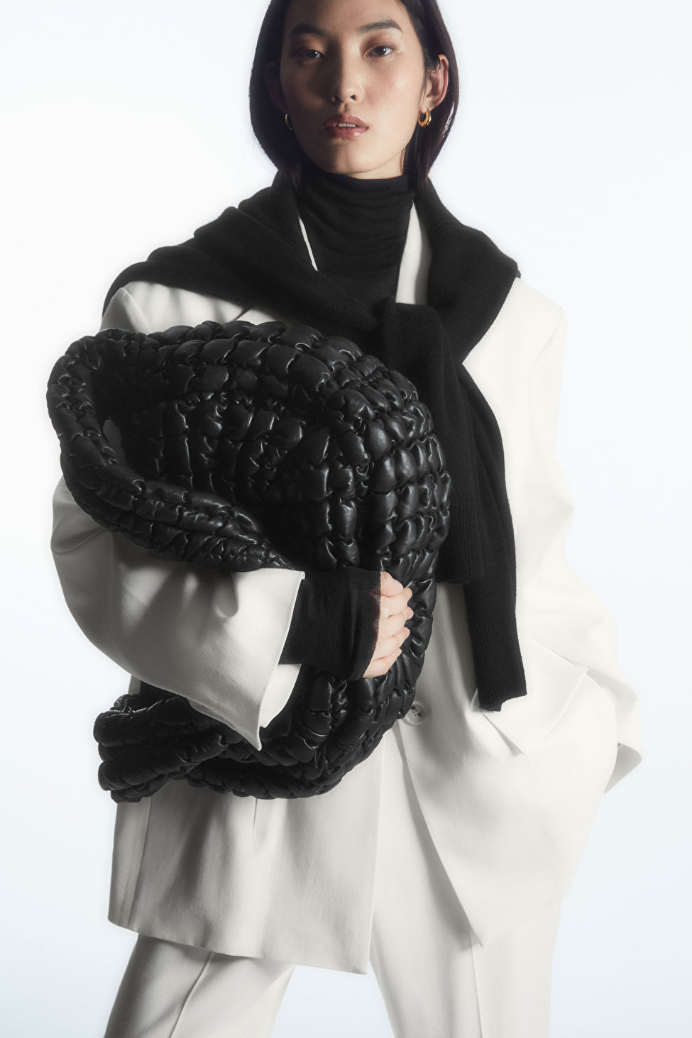 QUILTED OVERSIZED CROSSBODY BAG - LEATHER - BLACK - Bags - COS | COS (US)