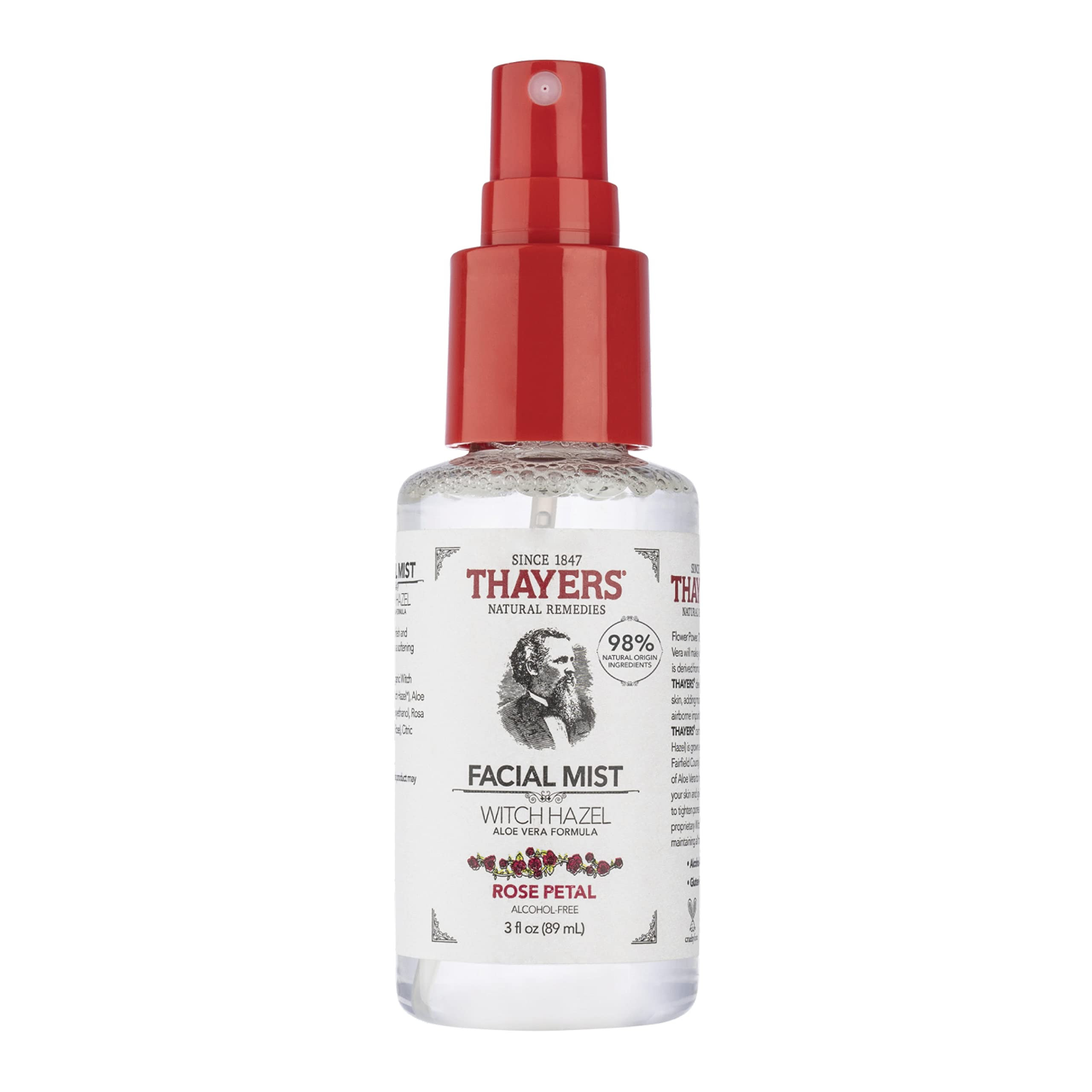 THAYERS Alcohol-Free Rose Petal Witch Hazel Facial Mist Toner - 3oz | Amazon (US)