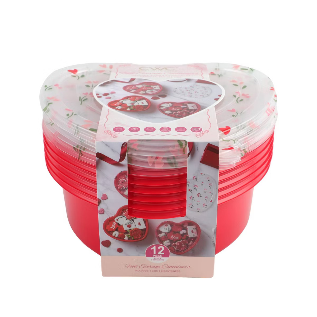 Cook With Color Heart Shaped with Print Semi Durable food Storage Container | Target