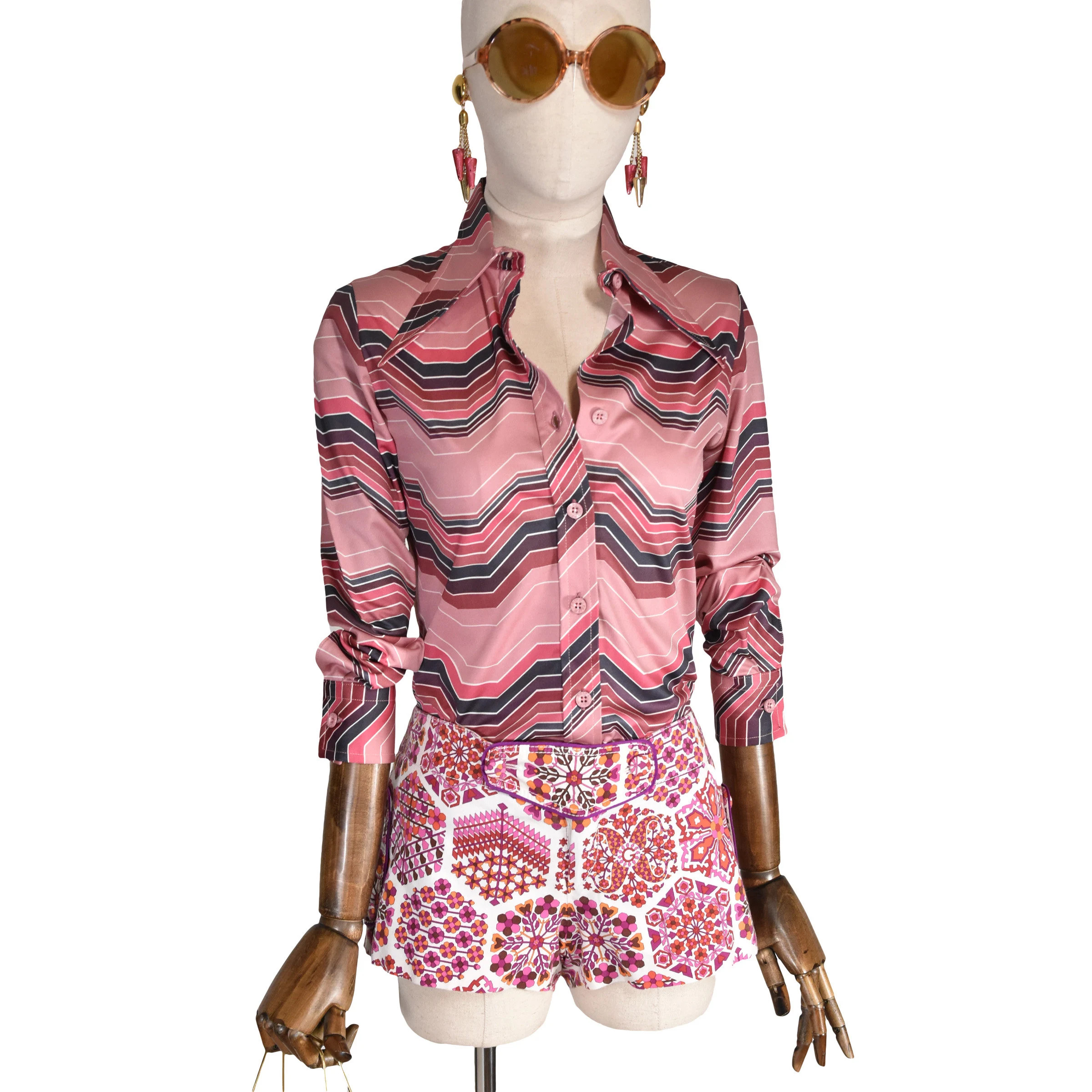 Vintage GUCCI Cotton Shorts, Retro Floral Print, Women's XS | Etsy (US)