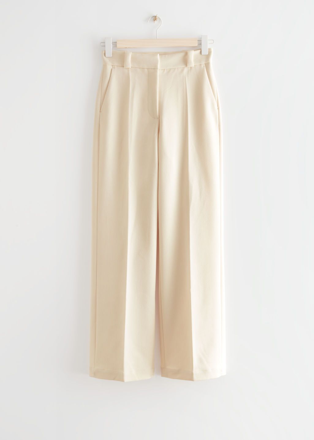 Wide Press Crease Trousers - Cream - & Other Stories DE | & Other Stories (DE + FR)