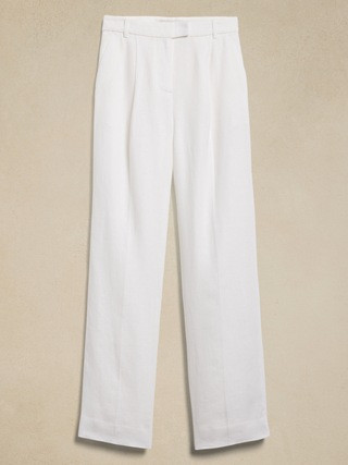 Lina Straight Linen Pant | Banana Republic (US)