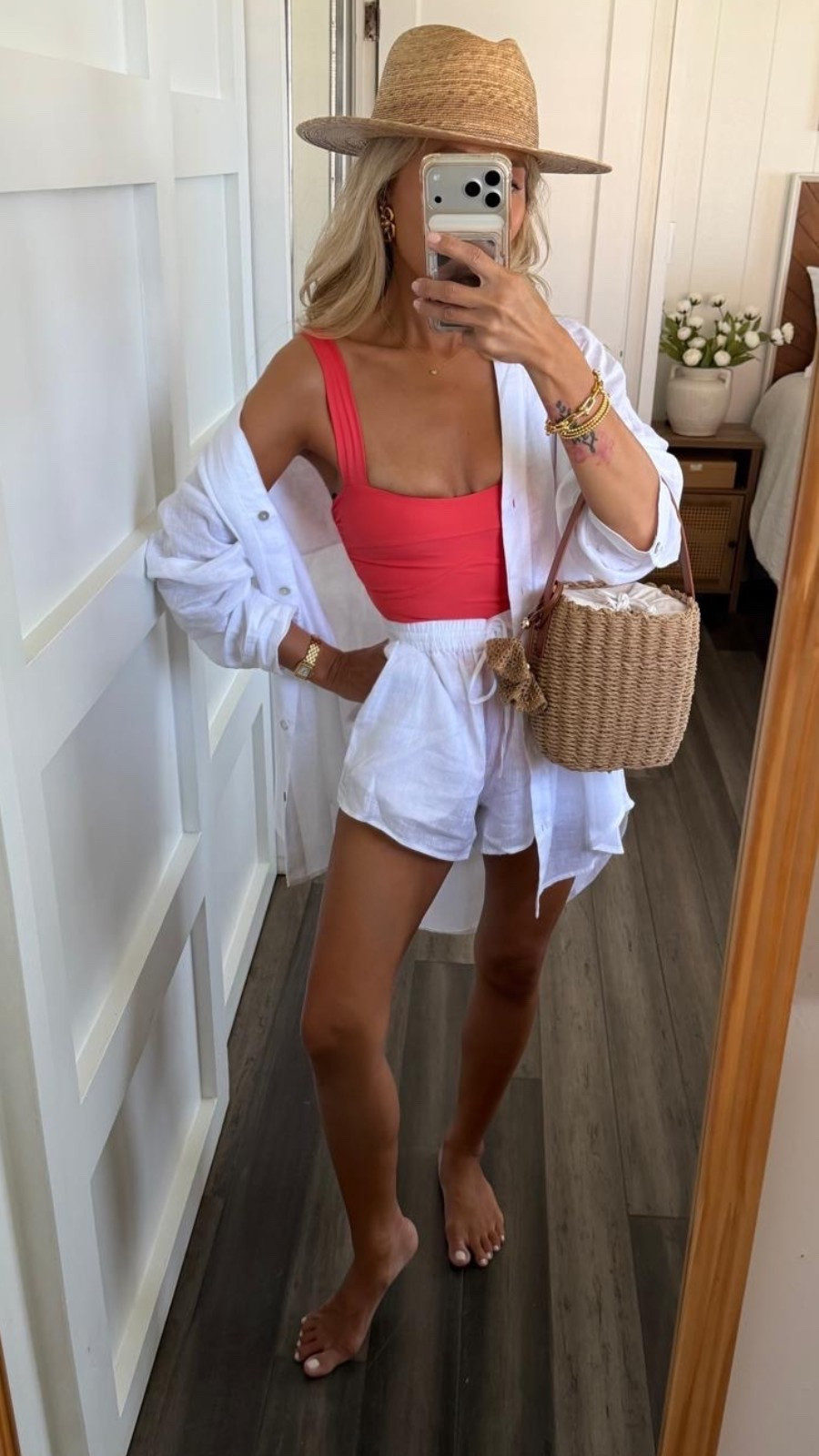 MY GO-TO SUMMER BASICS! You can NEVER go wrong with a great classic linen set. Wearing xs on both. Xxs swimsuit (snatched to the nth degree- thus swim is so good!) 

#LTKTravel #LTKPetite #LTKSeasonal