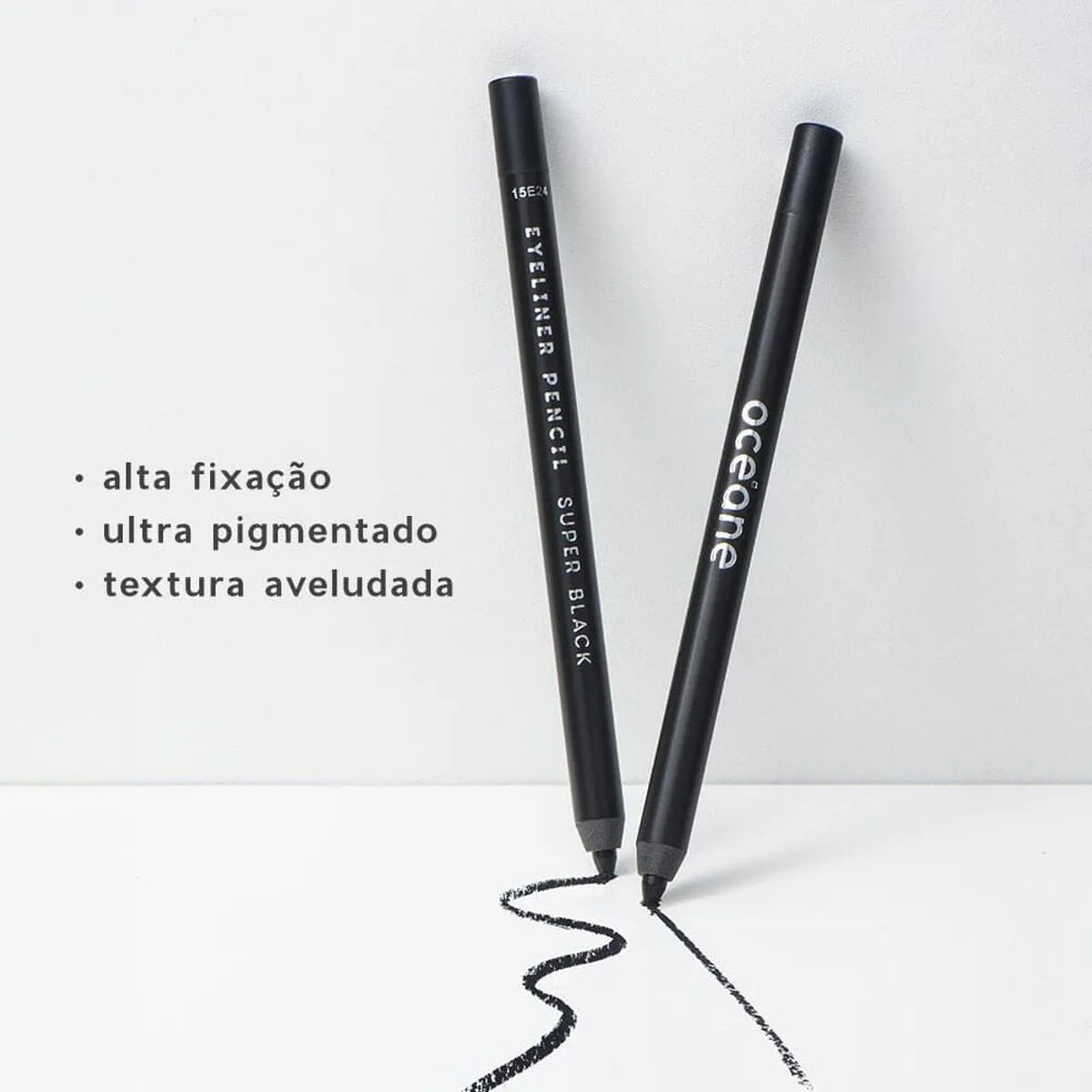 Lápis Para Olhos Preto - Eyeliner Super Black Océane 1,2g - Maquiagens e cosméticos Océane: P... | Oceane (BR)
