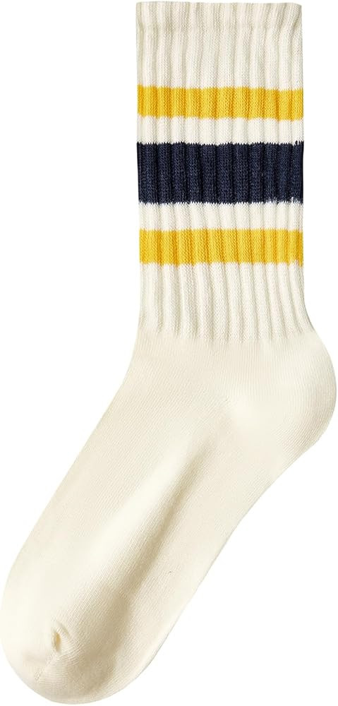 Century Star Retro Striped Novelty Socks For Women Vintage Casual Crew Socks Sporty Calf Socks Co... | Amazon (US)