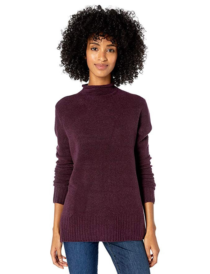 Amazon Brand - Goodthreads Women's Mid-Gauge Stretch Funnel Neck Sweater | Amazon (US)