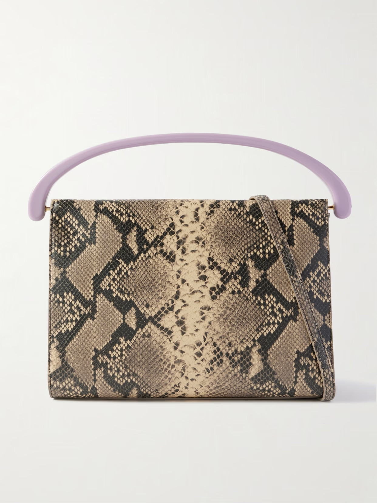 Dries Van Noten - Snake-effect Leather Tote - Animal print | NET-A-PORTER (US)