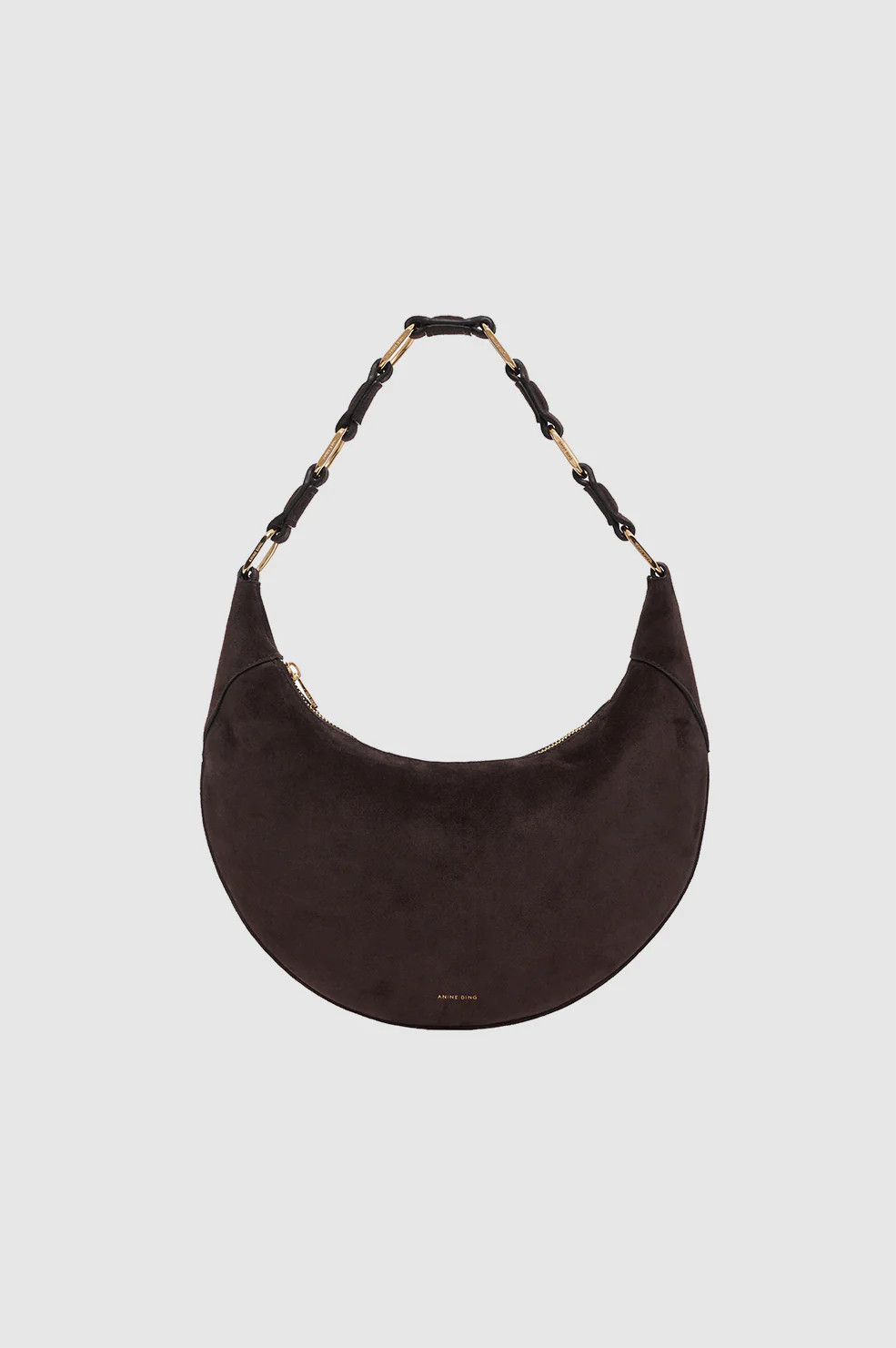 Kate Hobo Bag - Dark Brown Suede | Anine Bing