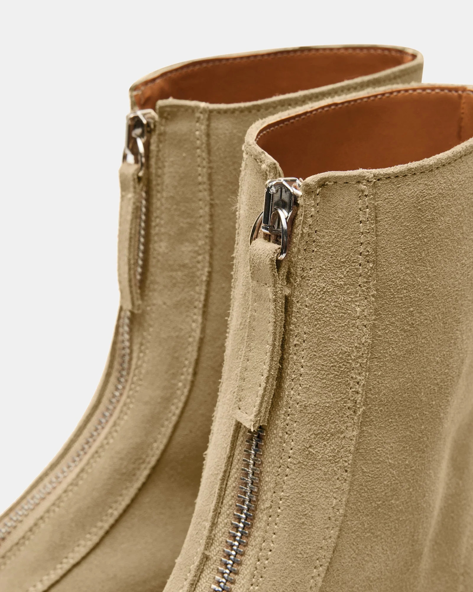 JONES Tan Suede Zipper Lug Women's Ankle Boot | Steve Madden (US)
