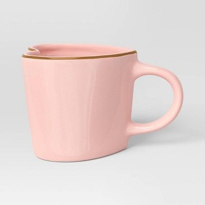 14.3oz Valentine's Day Figural Heart Shaped Mug Pink - Threshold™ | Target