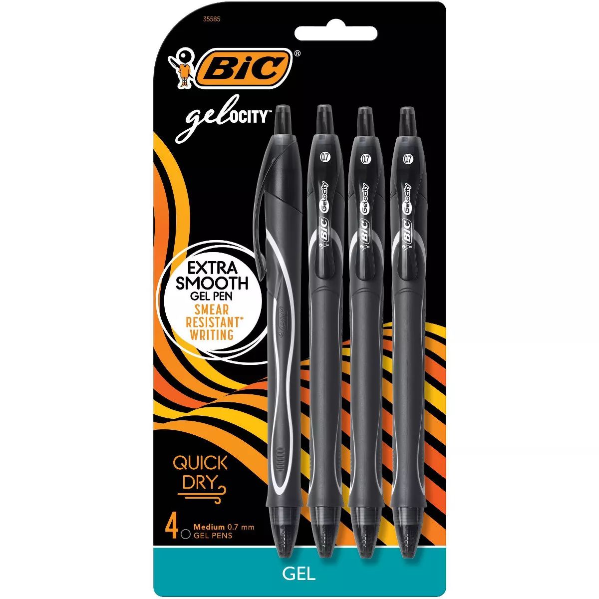 BIC Gel-ocity 3pk Gel Pens Medium Black Ink | Target