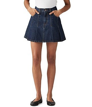 Levi's� Pleated Denim Mini Skirt - 29 | Dillard's