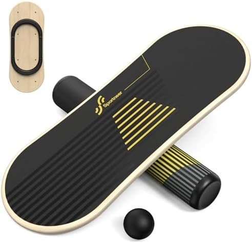Sportneer Balance Board 7 Modes Wobble Board with Adjustable Stoppers Exercise Balancing Stabilit... | Amazon (US)