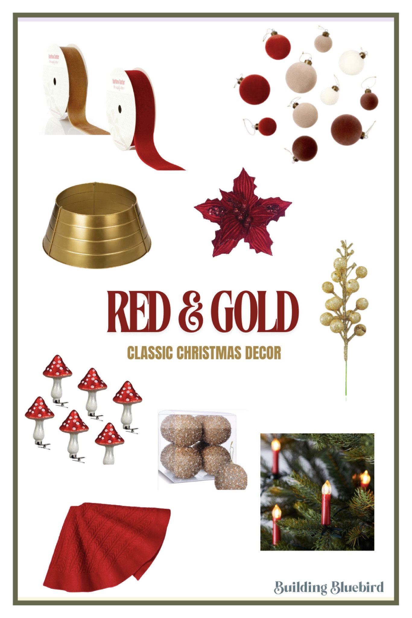 Classic red and gold Christmas tree and holiday decor 

#LTKFindsUnder100 #LTKHome #LTKSeasonal