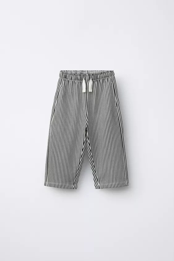 STRIPED PLUSH TROUSERS | Zara UK