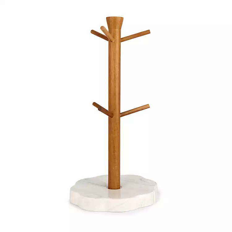 New! Faux Marble Scalloped Mug Holder | Kirklands