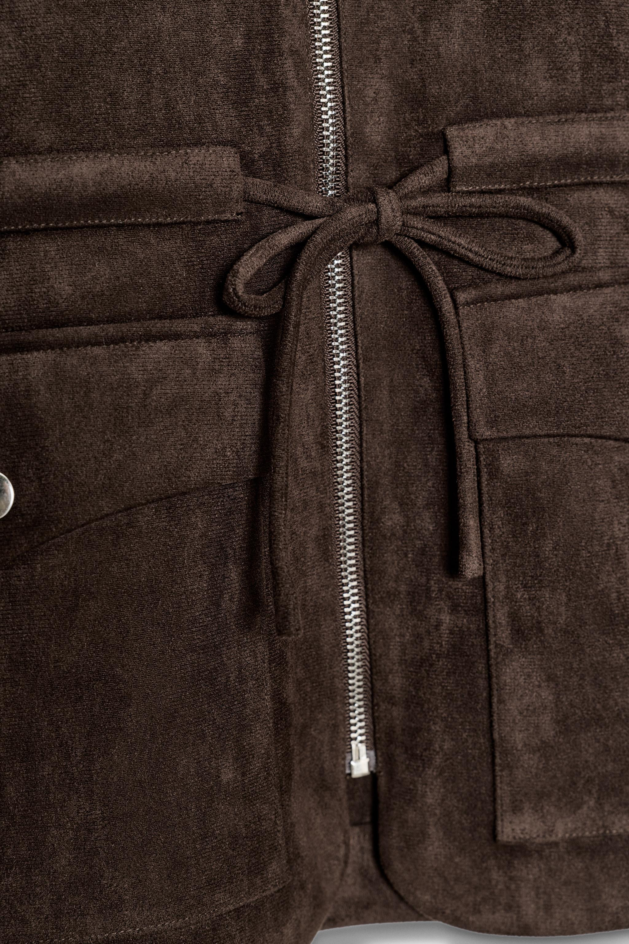 FAUX SUEDE WAISTCOAT WITH POCKETS | Zara UK