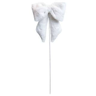24" White Faux Fur Bow Stem by Ashland® | Michaels | Michaels Stores