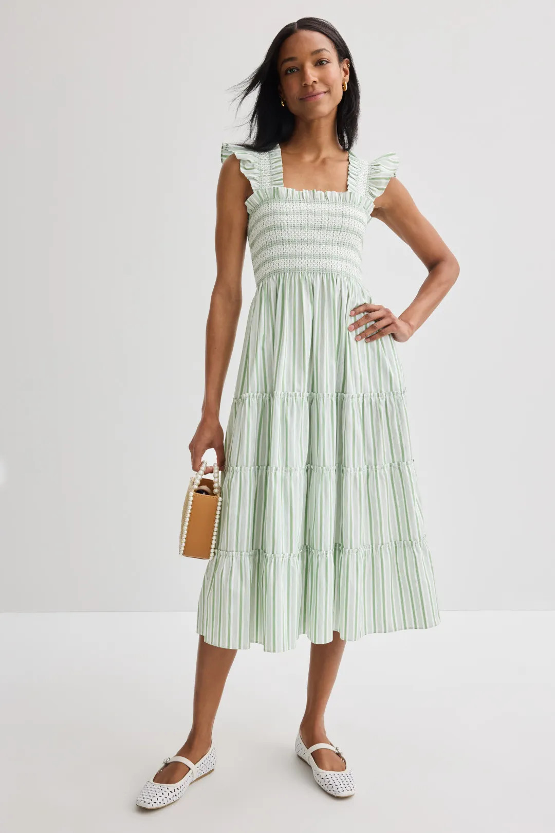 Green Stripe Ellie Nap Dress | Rent the Runway