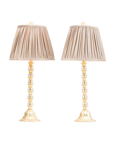 2pk 28.25in Glass And Metal Table Lamps | TJ Maxx