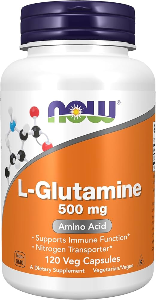 NOW Foods Supplements, L-Glutamine 500 mg, Nitrogen Transporter*, Amino Acid, 120 Veg Capsules | Amazon (US)