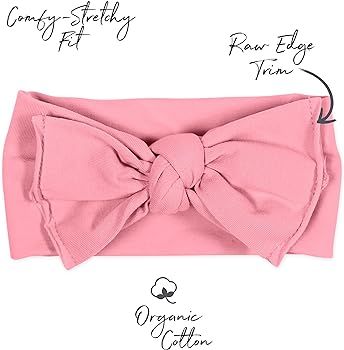 HonestBaby Girls' Organic Cotton Knotted Headbands Multi-Pack, | Amazon (US)