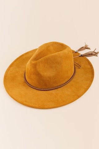 Jennette Faux Suede Western Panama Hat  - francesca's | Francesca's
