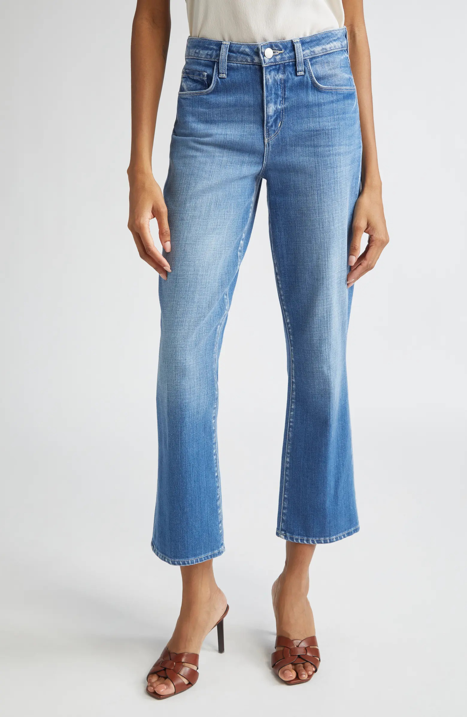 Tati High Waist Crop Micro Bootcut Jeans | Nordstrom