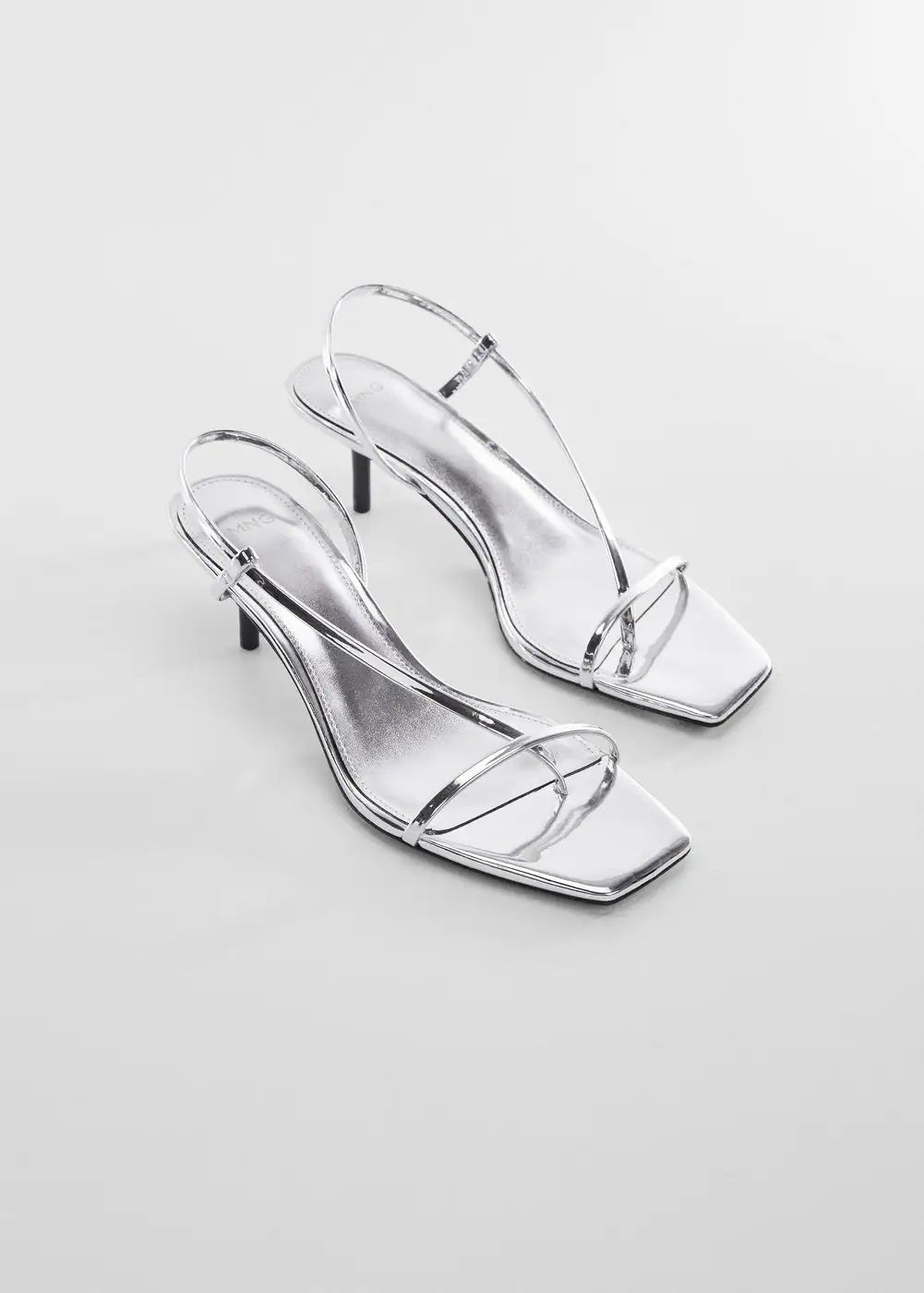 Metallic strap sandals -  Women | Mango USA | MANGO (US)