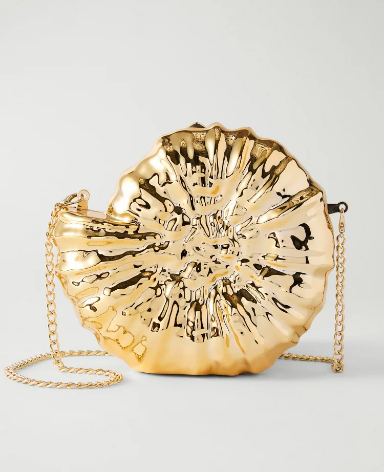 Metal Conch Clutch | Ann Taylor