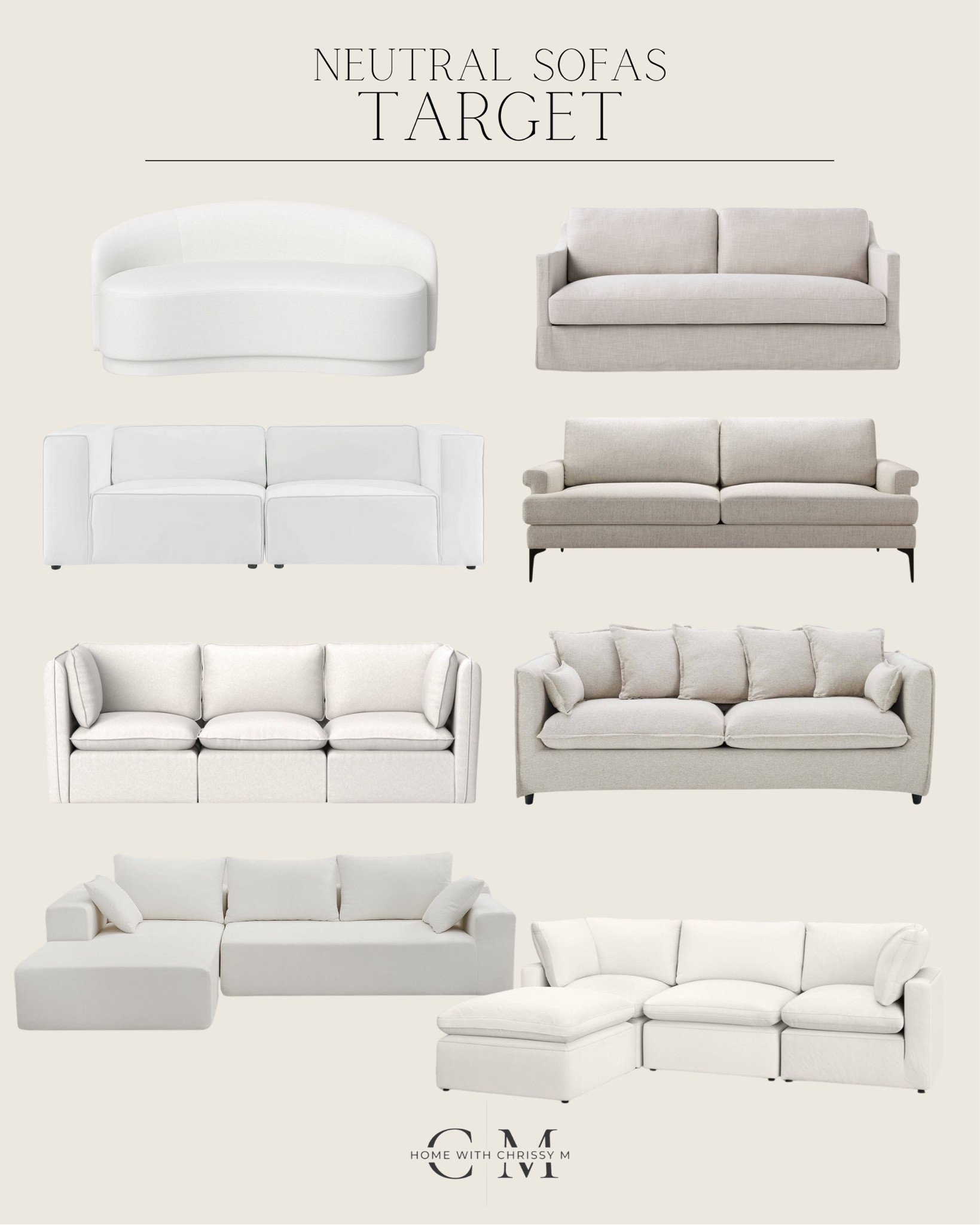 Target Home / Target Furniture / Neutral Sofas / Neutral Couches / White Couches / Neutral Home / Living Room Furniture / Threshold / Studio McGee

#LTKstyletip #LTKhome #LTKSeasonal