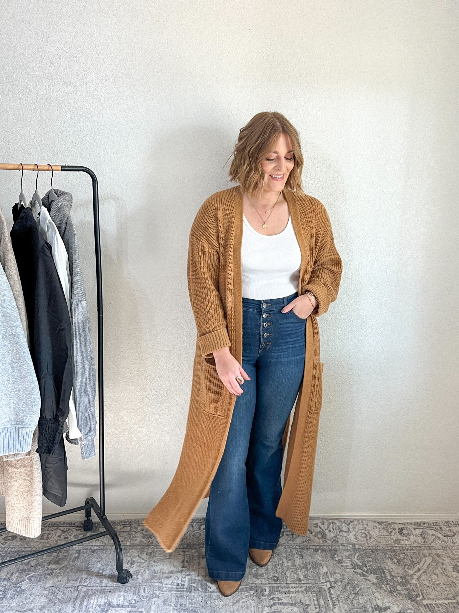 Thanksgiving Outfit Inspo// oversized duster cardigan + flare jeans

Cardigan M (runs big)
Jeans old from WalMart (Sofia Vergara brand)

#LTKmidsize #LTKfindsunder50 #LTKstyletip