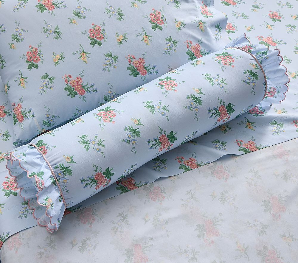 Hill House Home Floral Bolster Pillow | Pottery Barn Kids