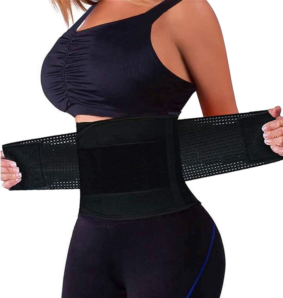 Waist Trainer Belt for Women & Man - Waist Cincher Trimmer Weight Loss Ab Belt - Slimming Body Sh... | Amazon (US)