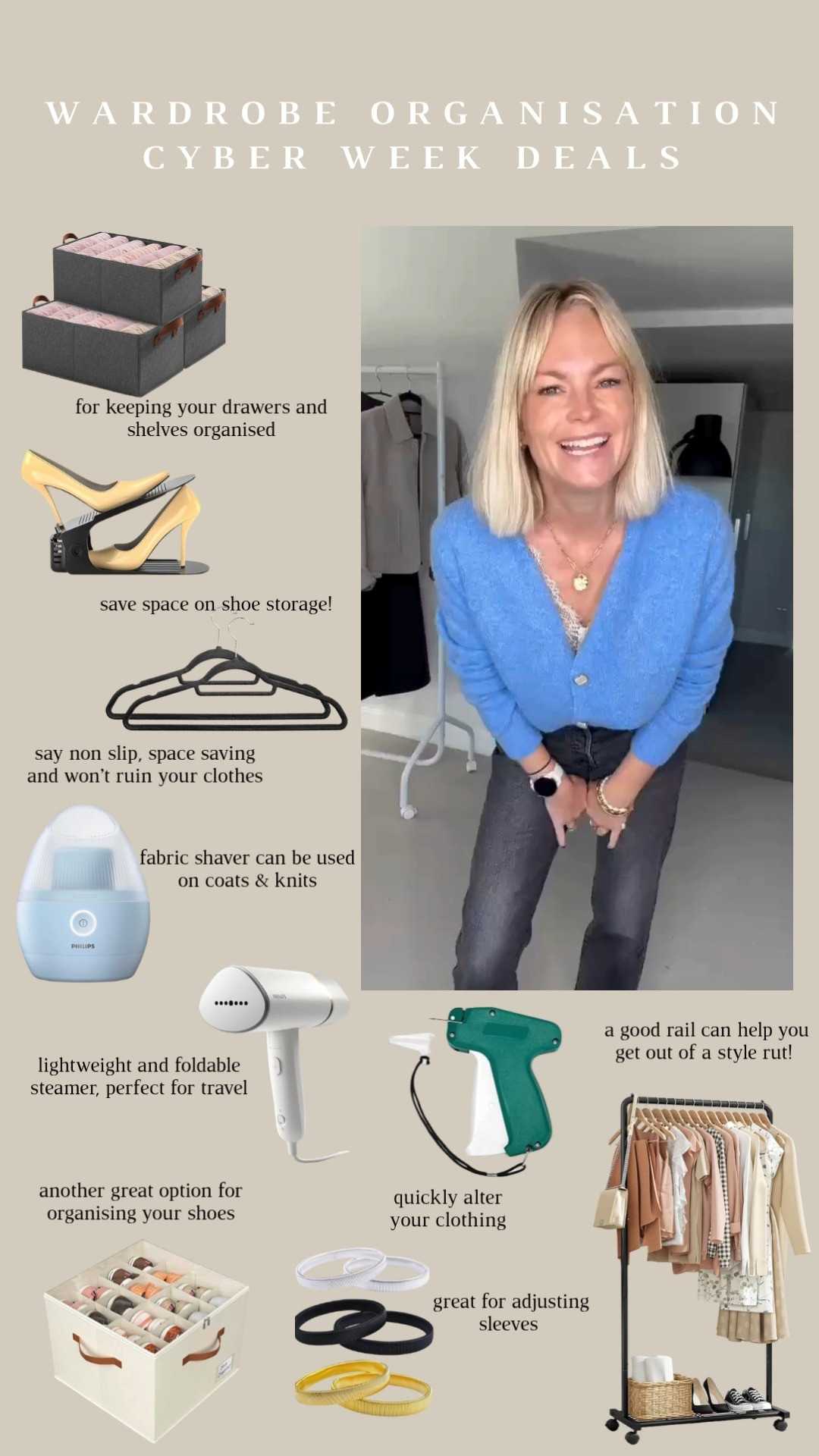 Wardrobe organisation and maintenance essentials, all included in the Amazon Prime sale! Organisational, wardrobe refresh, declutter, organise your wardrobe, clothes and accessories storage 

 #LTKCyberWeek #LTKuk #LTKstyletip