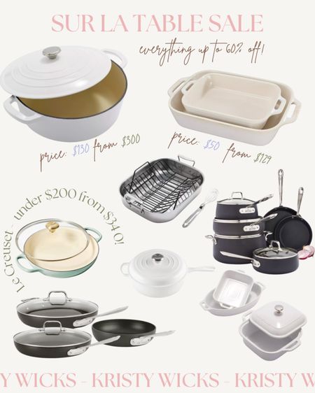 Sur La Table cookware sale! All of this is up to 60% off — top brands like Le Creuset, Staub & more included. 🌸

Jeff’s favorites are all rounded up here like the Le Creuset bakeware & more! 🎀🤍

#LTKfindsunder100 #LTKsalealert #LTKhome