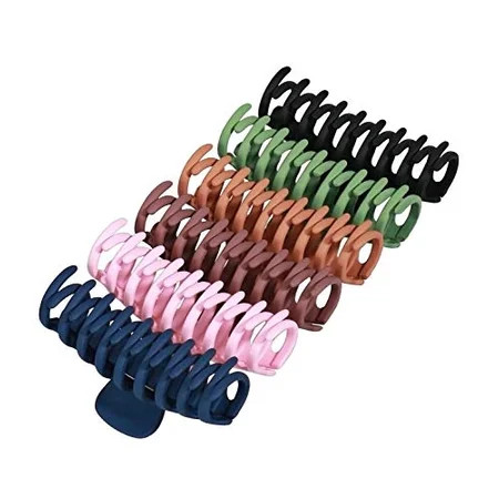 DAYAMY 6 Pcs Big Matte Hair Claw Clips - 4.3 Inch Large Hair Claw Clips for Women and Girls Jaw Hair | Walmart (US)