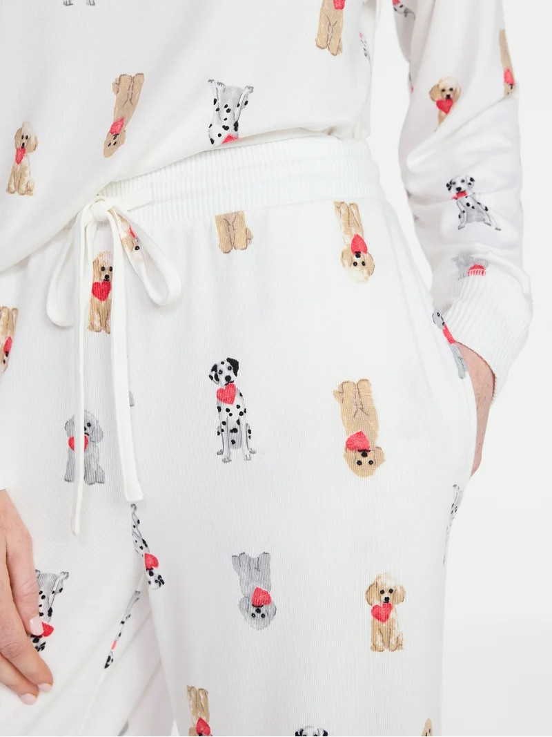 Joyspun Women's Cozy Lounge Collection Hacci Knit Sleep Pants, 29.5'' Inseam, Sizes XS-3X | Walmart (US)