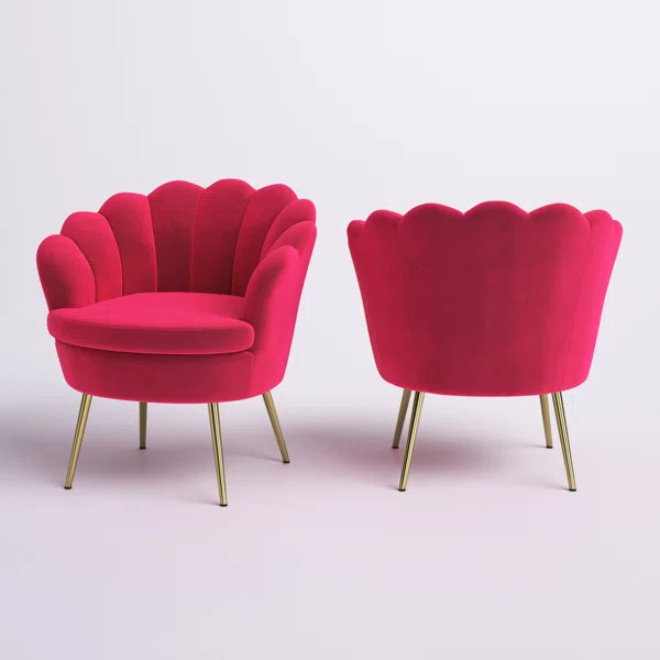 Hendrix 30'' Wide Velvet Barrel Chair (Set of 2) | Wayfair North America