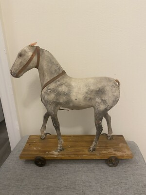 Antique Primitive Antique Horse Pull Toy | eBay US